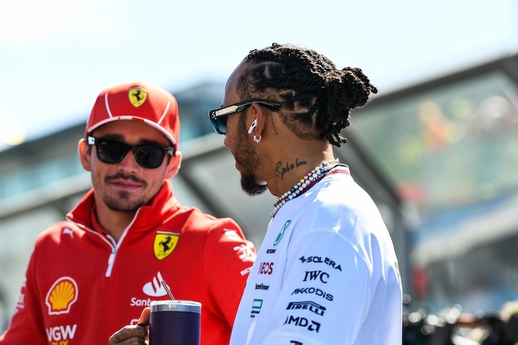 Charles Leclerc und Lewis Hamilton