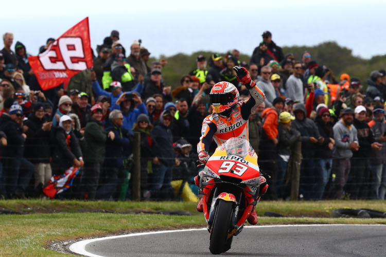 Marc Márquez bejubelte auf Phillip Island einen weiteren Erfolg