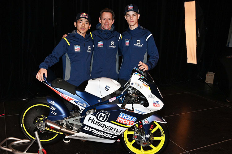 Das neue Liqui Moly Husqvarna-Team: Sasaki, Öttl und Veijer