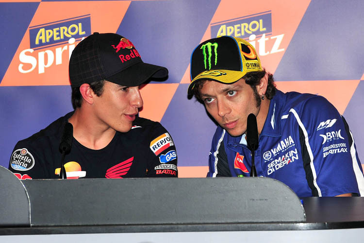 Marc Márquez mit Valentino Rossi