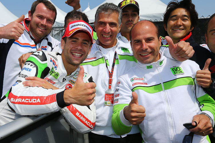 Jubel beim Gresini-Team