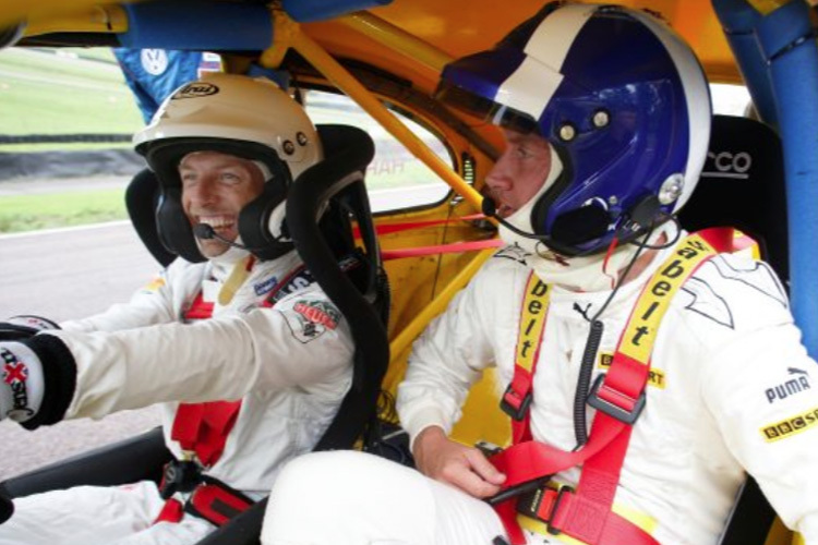 Jenson Button und David Coulthard haben Spass