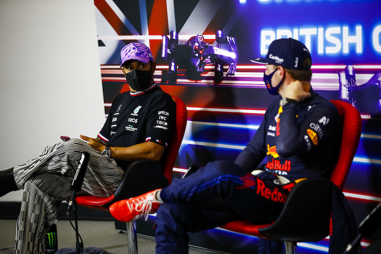 Lewis Hamilton und Max Verstappen