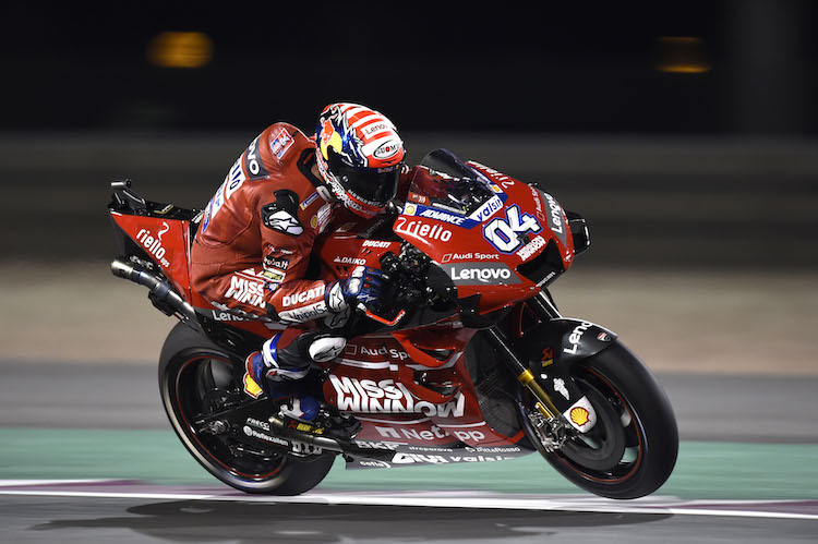 In Katar war Sieger Andrea Dovizioso mit dem «Mission Winnow»-Logo unterwegs