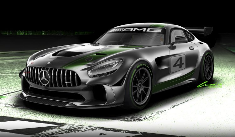 Erste Skizze des Mercedes-AMG GT4