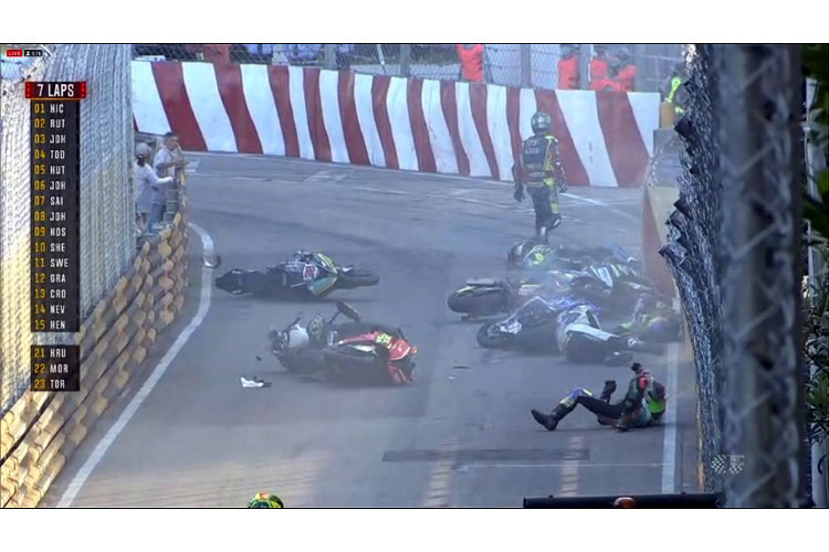 Nach diesem schlimmen Unfall wurde der Macau Grand Prix endgültig abgebrochen