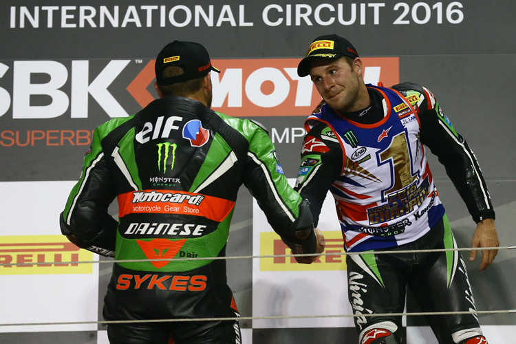 Zwei Ausnahmekönner: Tom Sykes (li.) und Jonathan Rea