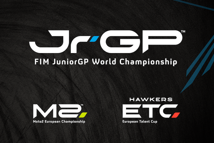 Die neuen Logos des JuniorGP, der Moto2-EM sowie des European Talent Cups