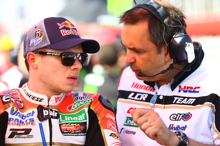 Stefan Bradl und Crew-Chief Christophe «Beefy» Bourguignon 