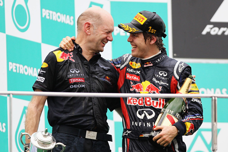 Adrian Newey und Sebastian Vettel: Das Boot muss warten