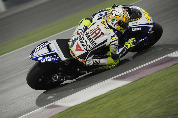 Valentino Rossi beim Katar-Test 2010