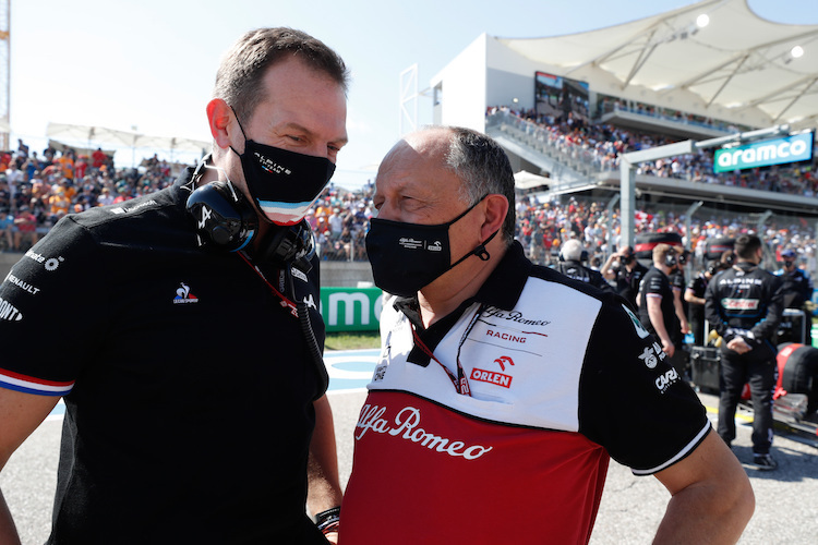 Laurent Rossi (Alpine) und Fred Vasseur (Alfa Romeo)