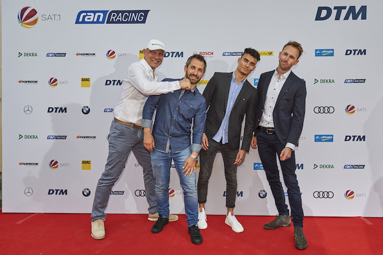 Axel Schulz mit Timo Glock, Pascal Wehrlein und René Rast