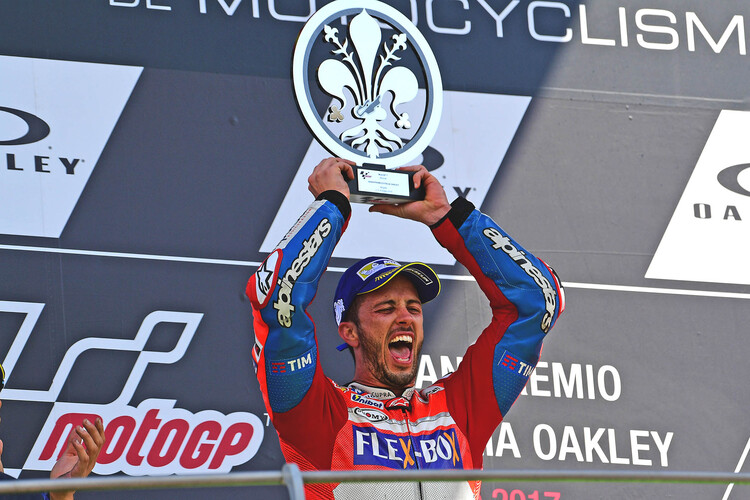 Andrea Dovizioso siegte zum ersten Mal bei einem trockenen Königsklasse-Rennen