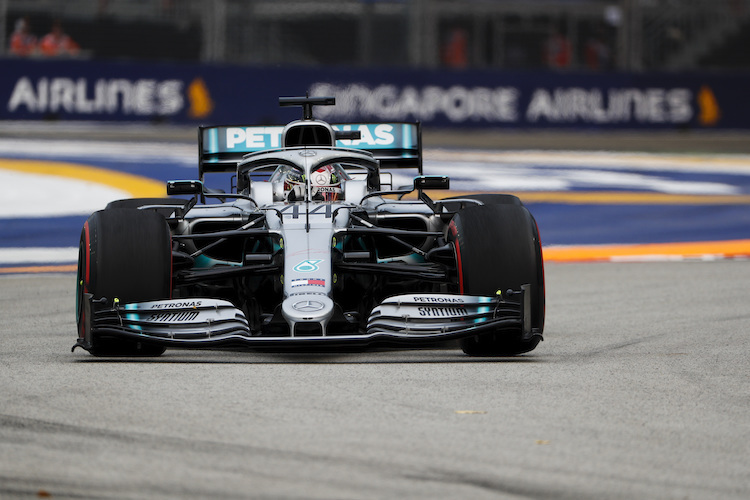 Lewis Hamilton mit seinem Mercedes