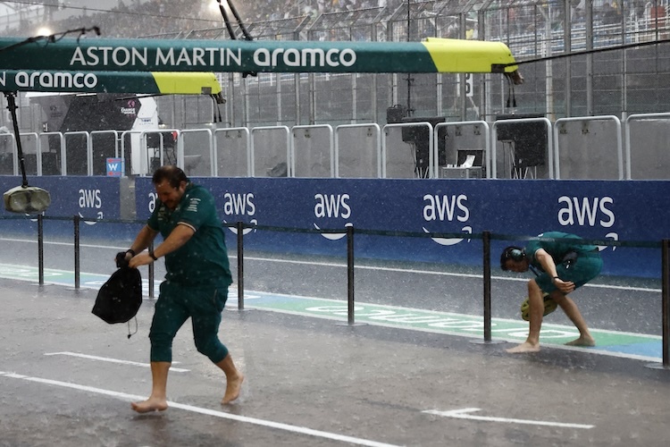 Das Qualifying zum GP in São Paulo fiel buchstäblich ins Wasser