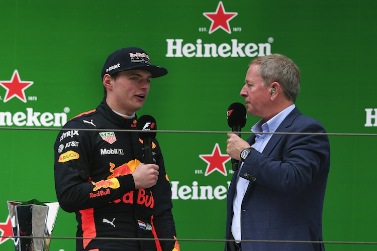 Max Verstappen und Martin Brundle