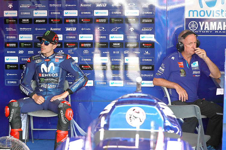 Ein Bild, das alles sagt: Maverick Viñales mit Crew-Chief Forcada