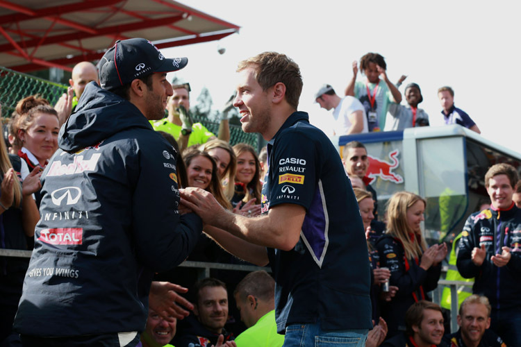 In Abu Dhabi treten Daniel Ricciardo und Sebastian Vettel zum letzten Mal als Red Bull Racing-Teamkollegen an