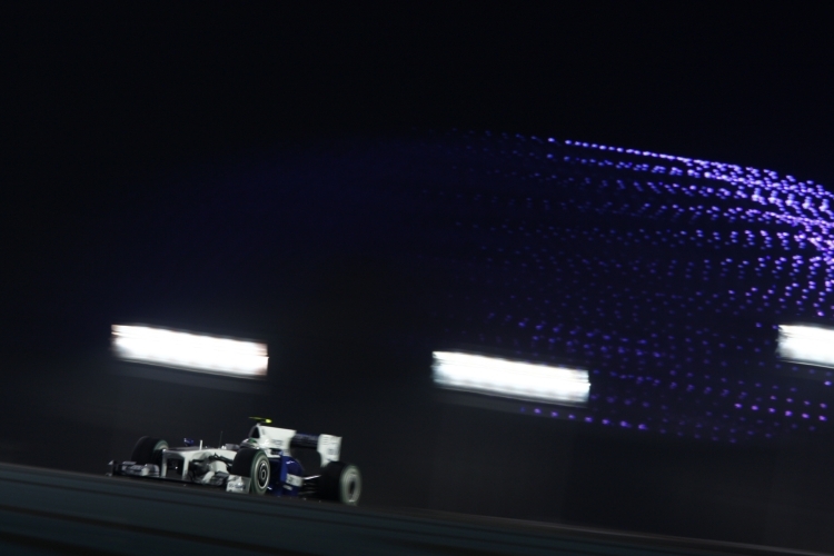 Heidfeld in der Nacht von Abu Dhabi.