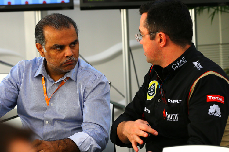 Mansoor Ijaz mit Lotus-Teamchef Eric Boullier
