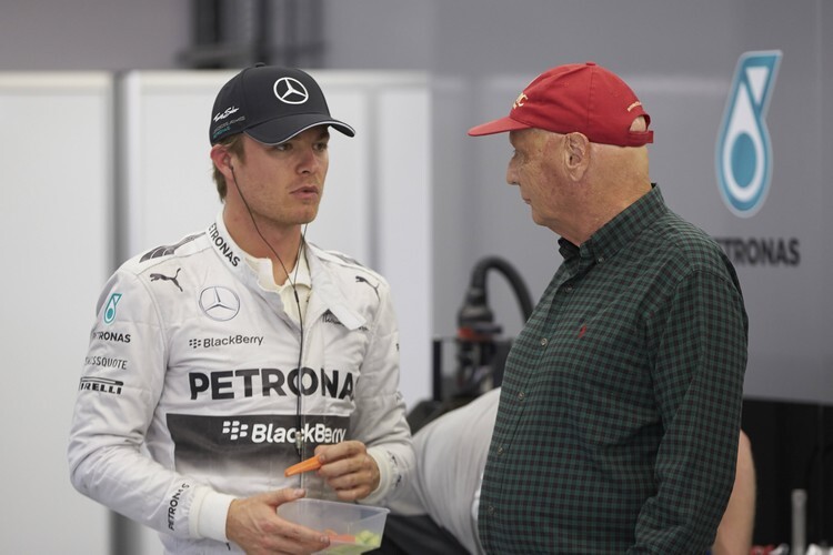 Niki Lauda mit Nico Rosberg