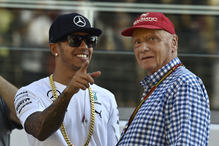 Lewis Hamilton und Niki Lauda