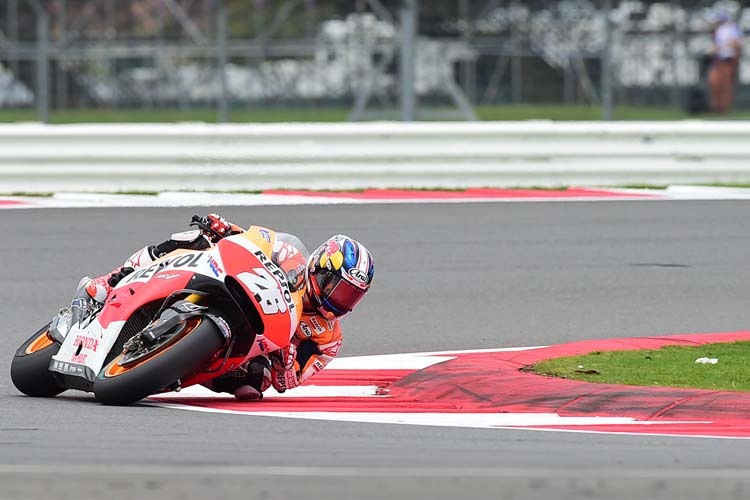 Dani Pedrosa drehte im Qualifying auf dem Silverstone Circuit  die fünftschnellste Runde