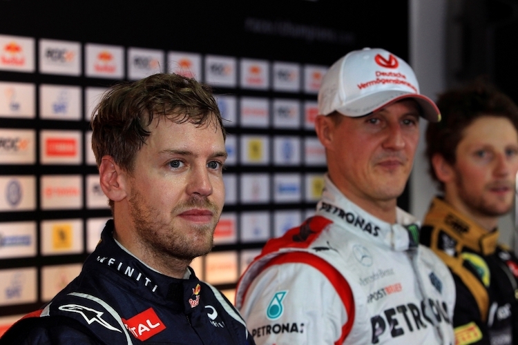 Sebastian Vettel und Michael Schumacher