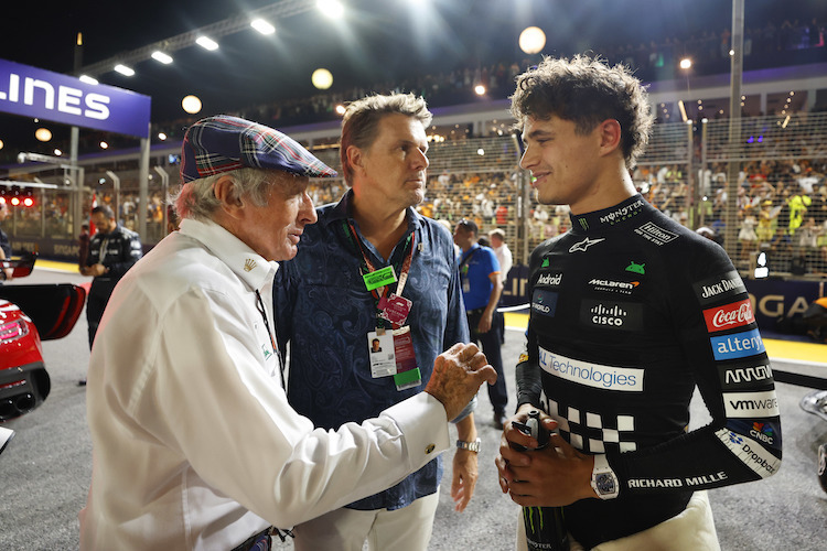 Sir Jackie Stewart und Lando Norris