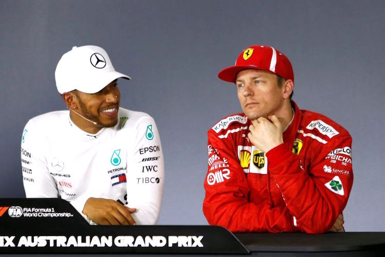 Lewis Hamilton und Kimi Räikkönen