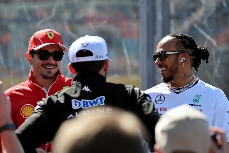 Charles Leclerc und Lewis Hamilton