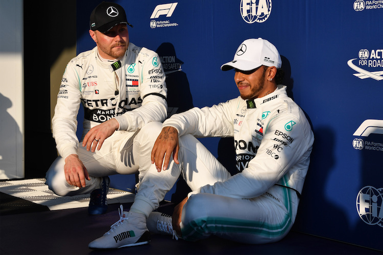 Valtteri Bottas und Lewis Hamilton in Australien