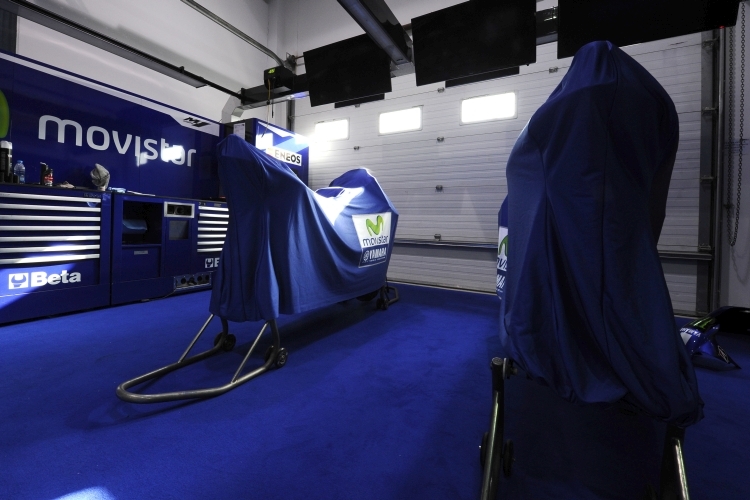 Die Garage von Movistar Yamaha