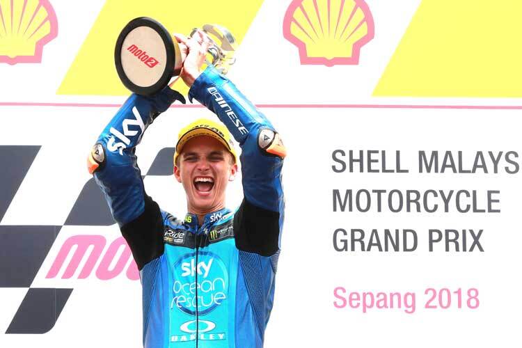 In Sepang gewann Luca Marini sein erstes Moto2-Rennen