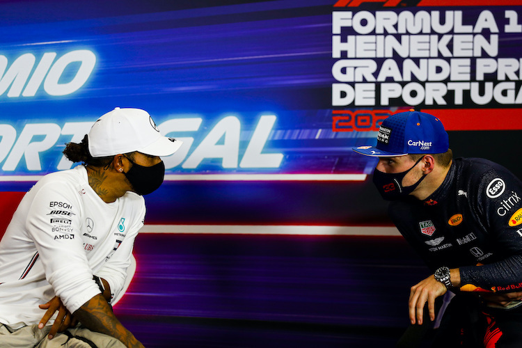 Lewis Hamilton und Max Verstappen