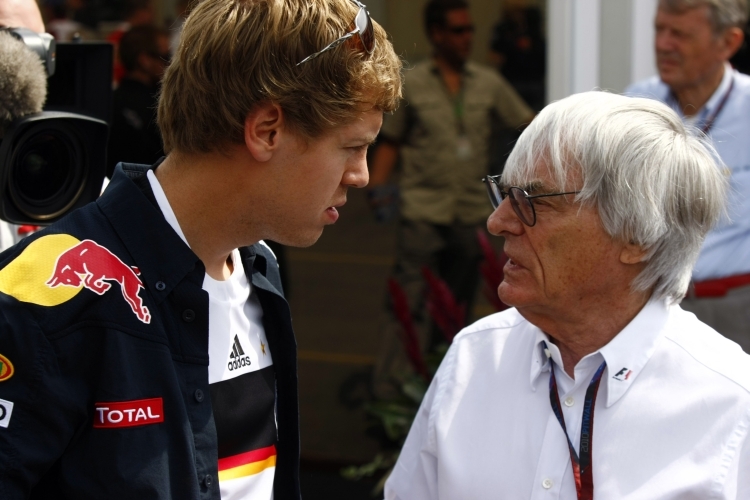Sebastian Vettel und Bernie Ecclestone