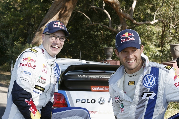 Jari-Matti Latvala (li.) und Sébastien Ogier