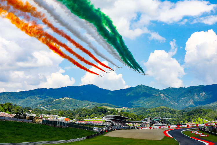 Die Flugstaffel «Frecce Tricolori» gehört zum Rahmenprogramm in Mugello