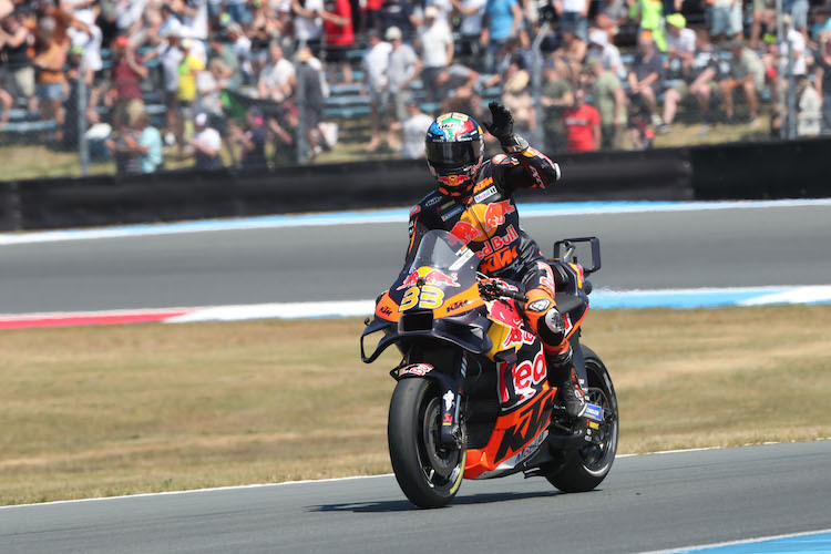 Brad Binder freute sich in Assen zu früh über Platz 3