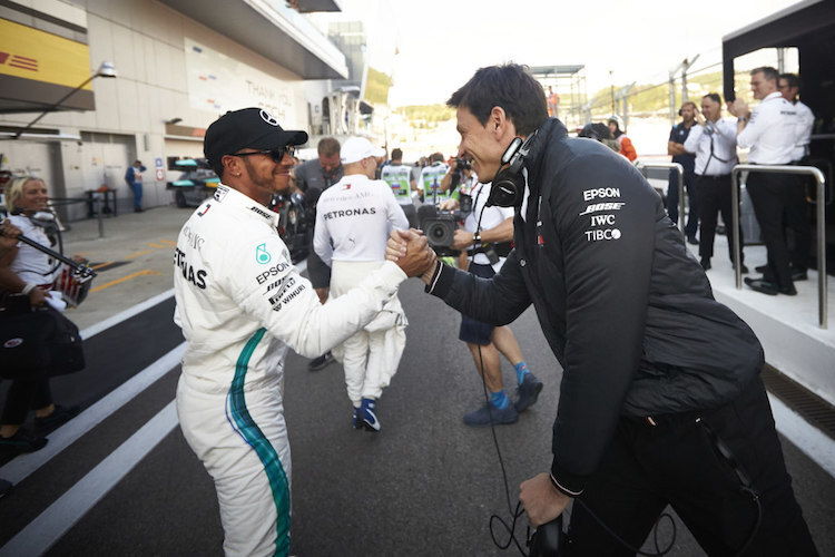 Toto Wolff und Lewis Hamilton