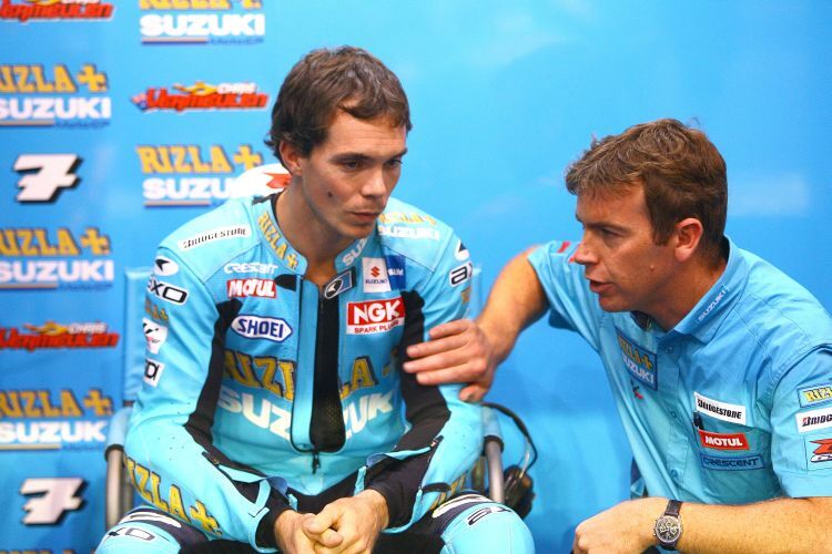 Chris Vermeulen mit Teammanager Paul Denning.