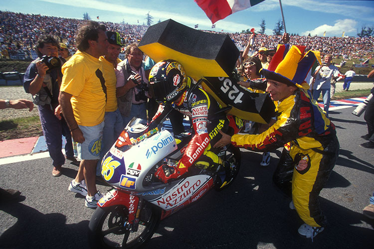 Valentino Rossi feierte 1997 in Brünn seinen ersten WM-Titel