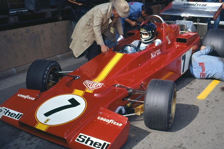Jacky Ickx in seinem ungeliebten 1973er Ferrari