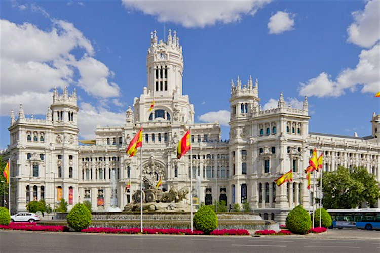 Die Stadtverwaltung von Madrid, der Palacio Cibeles