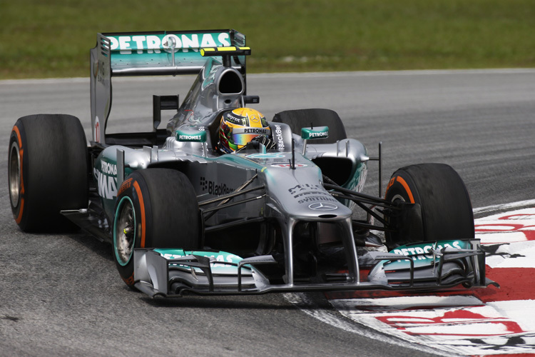 Lewis Hamilton im Silberpfeil