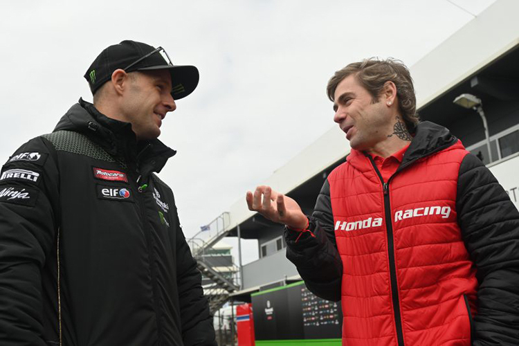 Jonathan Rea und Alvaro Bautista