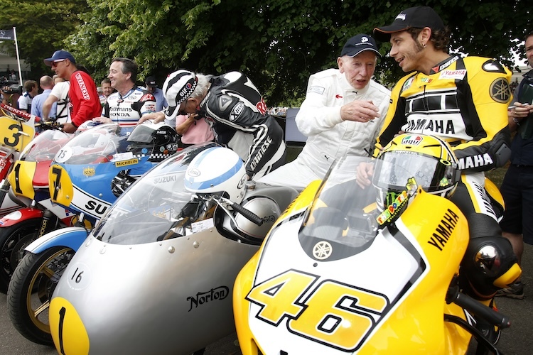 Surtees beim Goodwood Festival of Speed mit Valentino Rossi