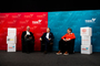 Erstes Meeting mit Teams, Industrie und Partner: Ralph-Gerald Schlüter, Lutz Leif Linden und NES-Pressesprecher René de Boer (von rechts nach links).