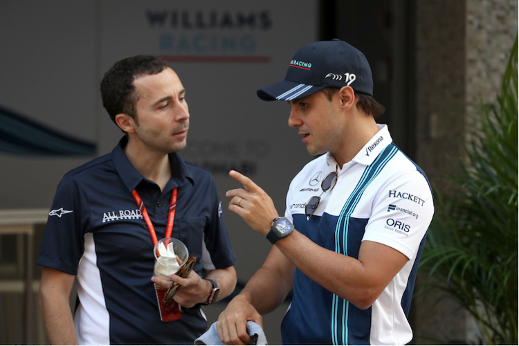 Felipe Massa mit seinem Manager Nicolas Todt
